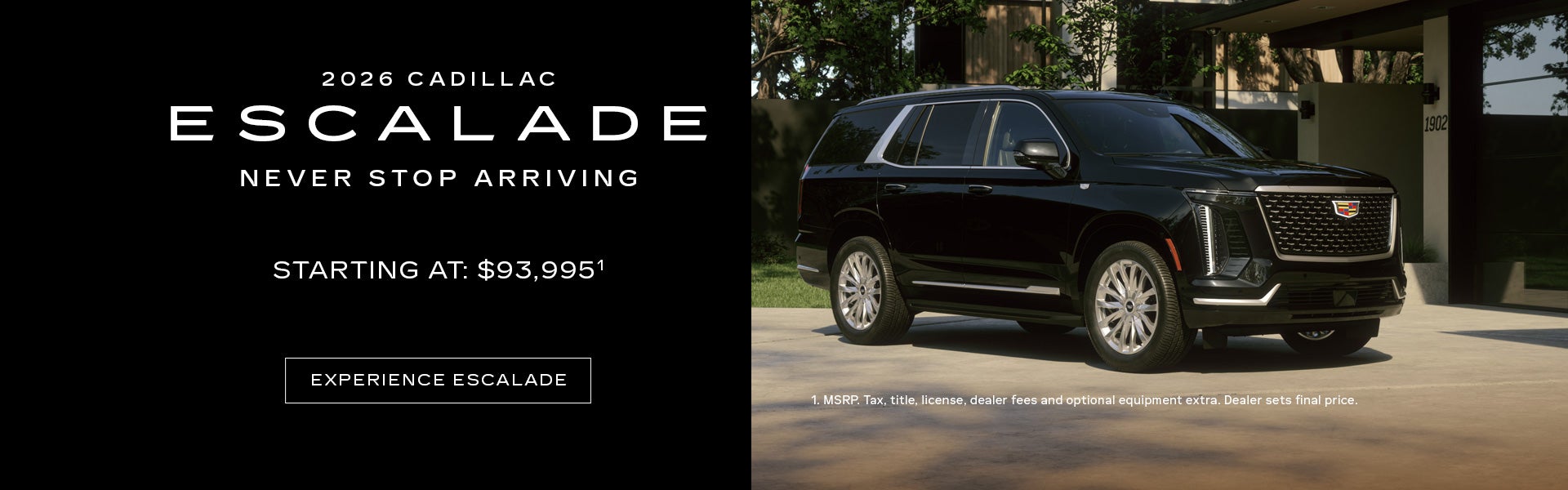 2026 ESCALADE RWD LUXURY MSRP